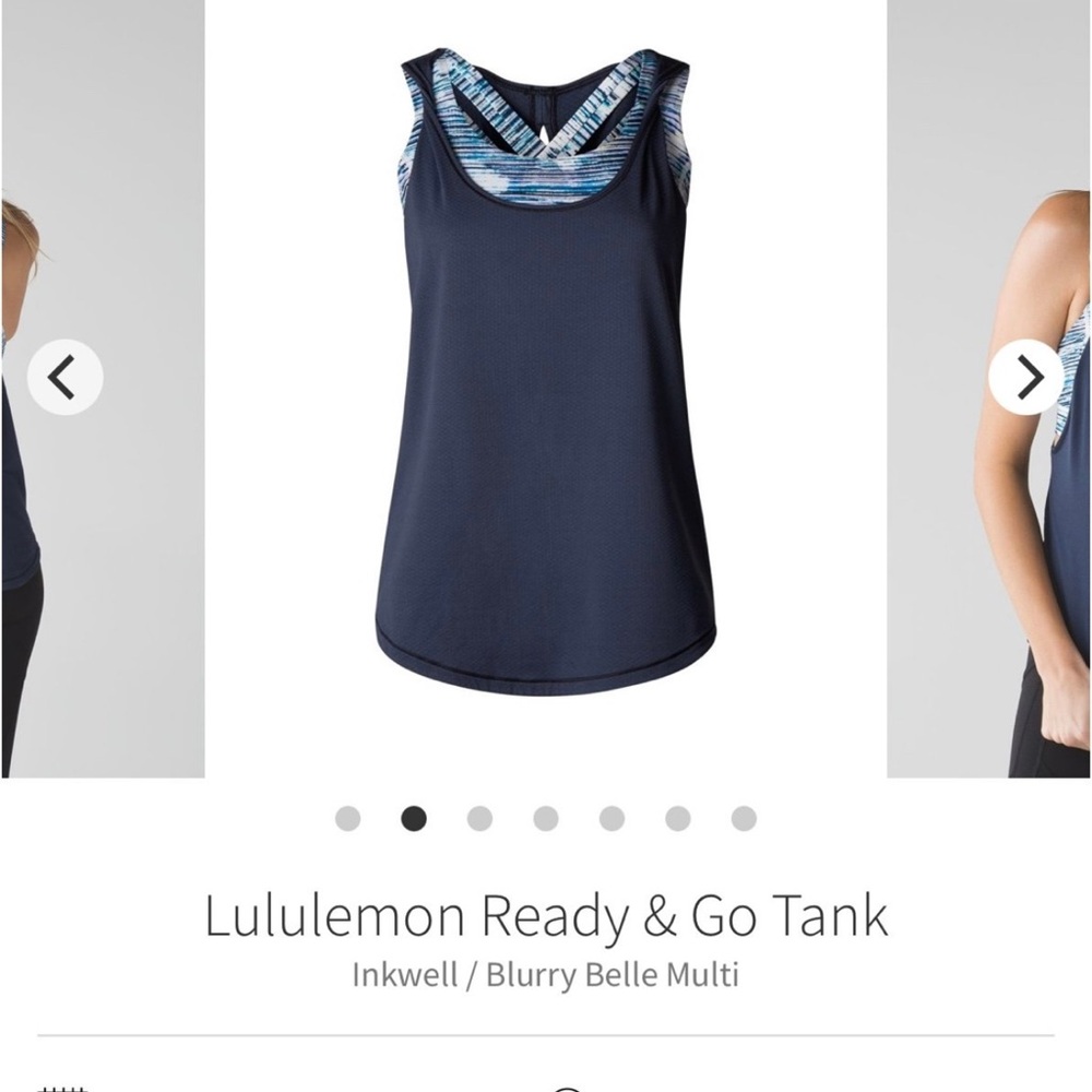 Lululemon Athletica Blue Sleeveless Tank Top